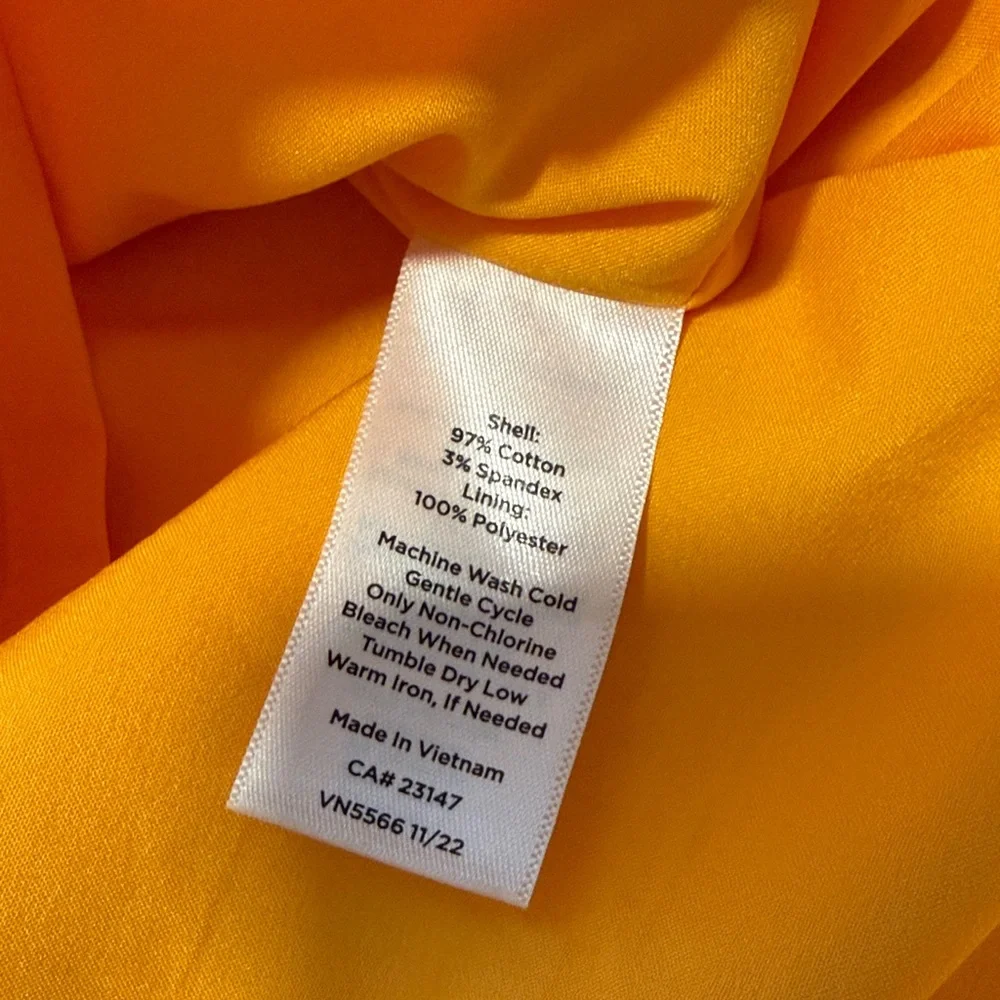 Talbots orange floral skirt sz 4 - Picture 4 of 5